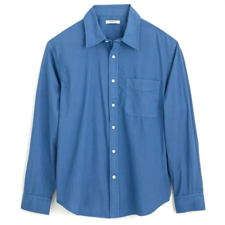 Button-Up Shirt in Crisp Poplin