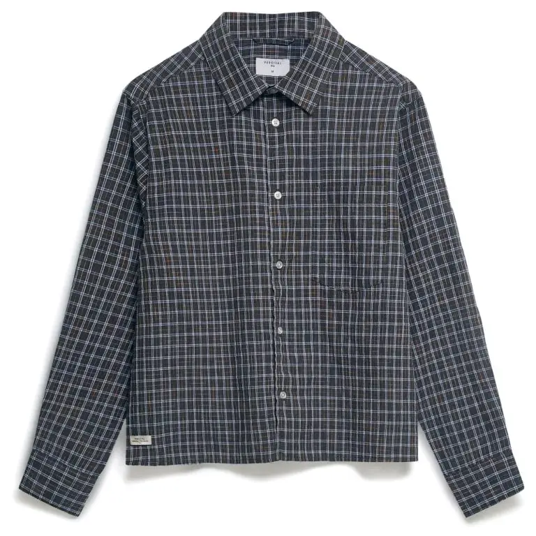 Hinsley Checked Boxy Shirt | Cotton | Brown