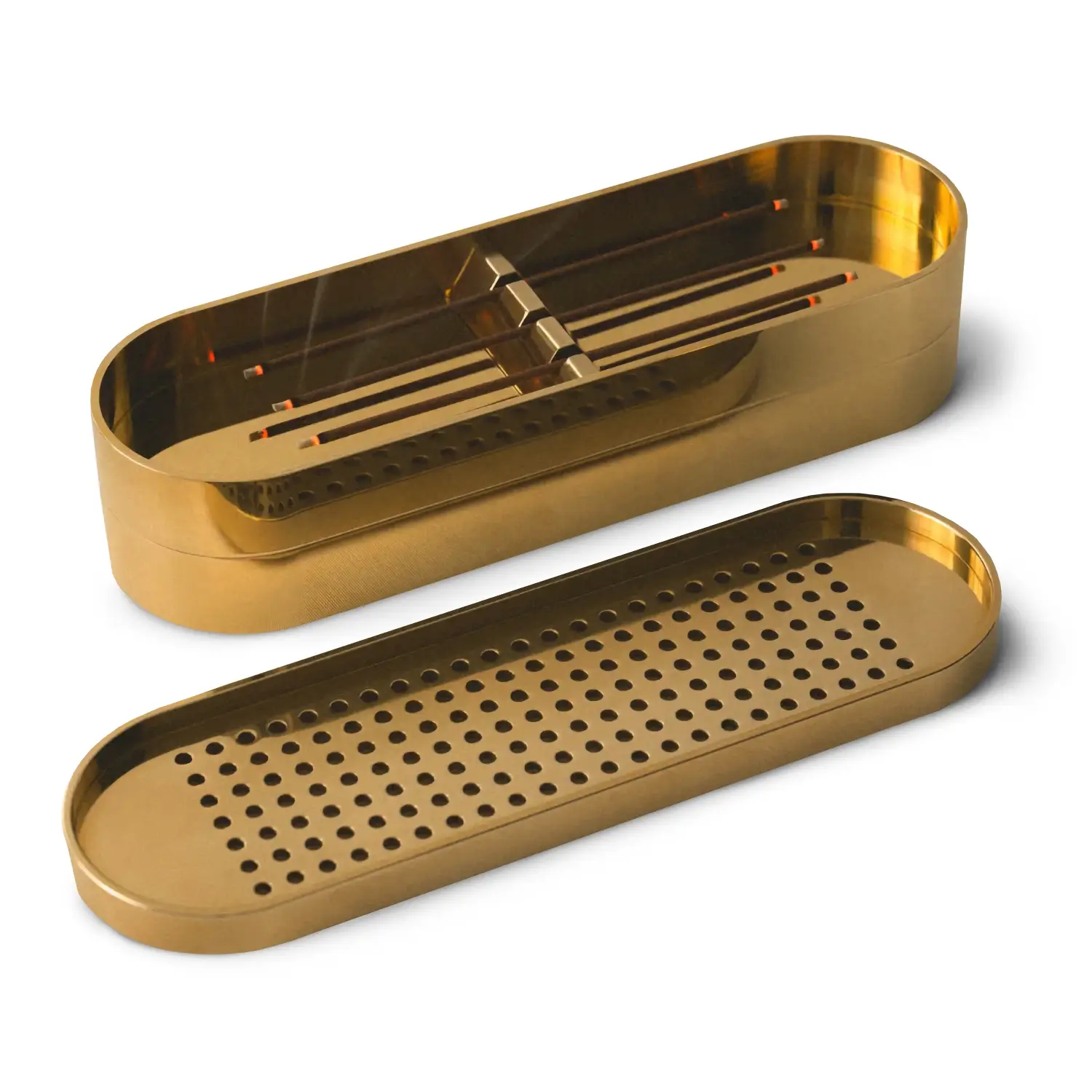 Populus Project Polished brass stack burner