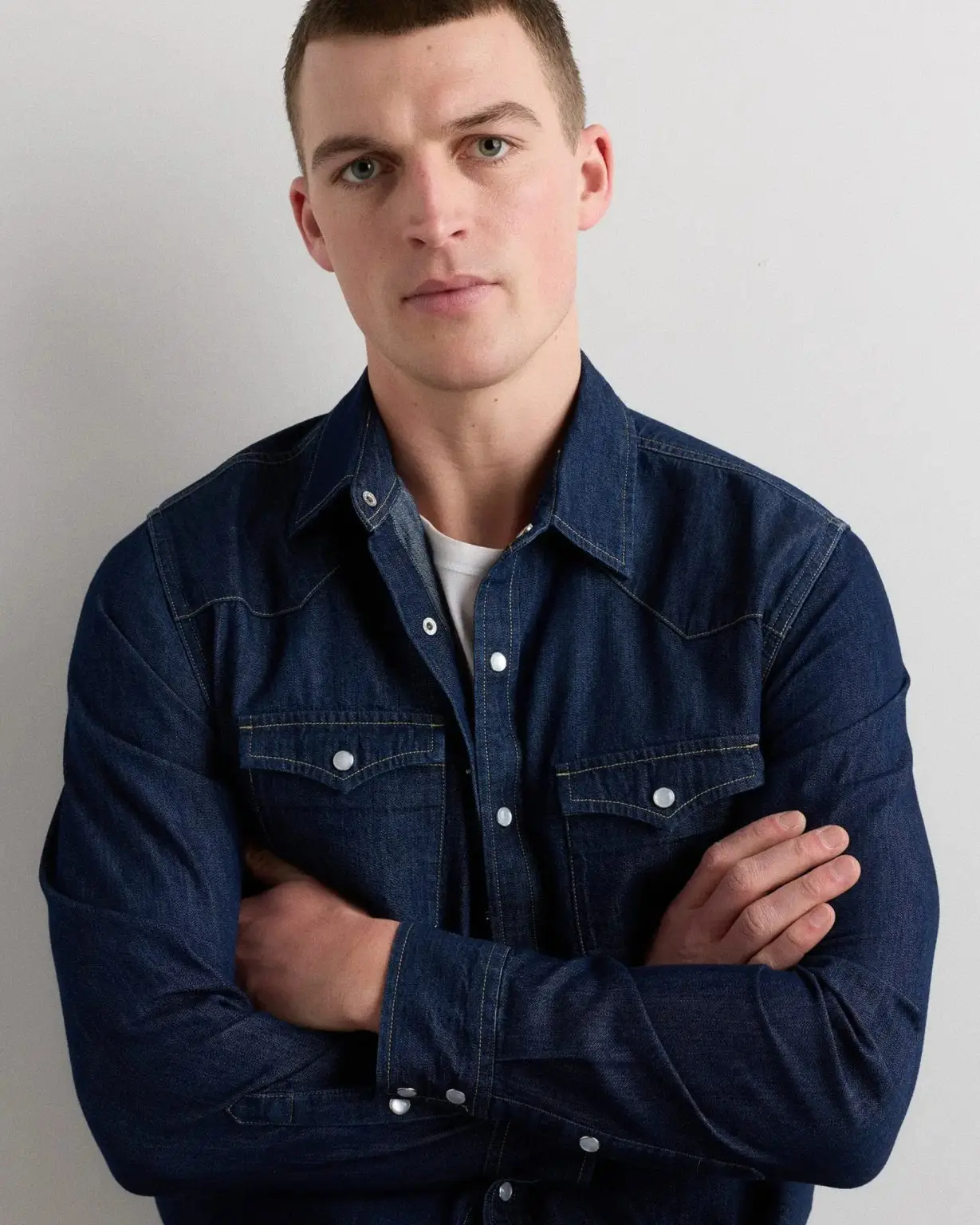 Quince denim western shirt