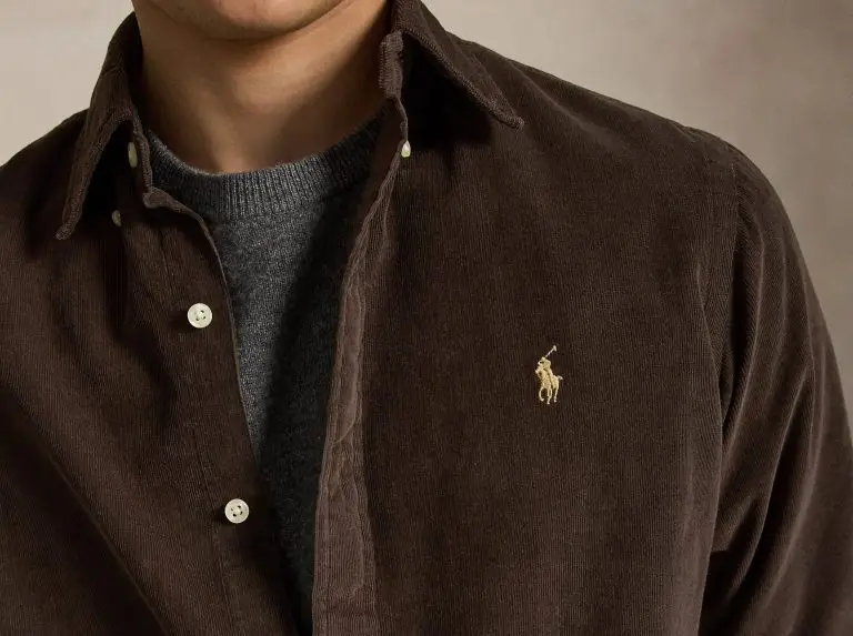 Classic-fit corduroy shirt