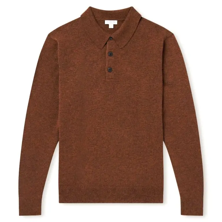 Sunspel - Cashmere Polo Shirt - Men - Brown - XXL