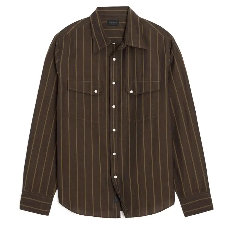 Cotton-linen rancher shirt