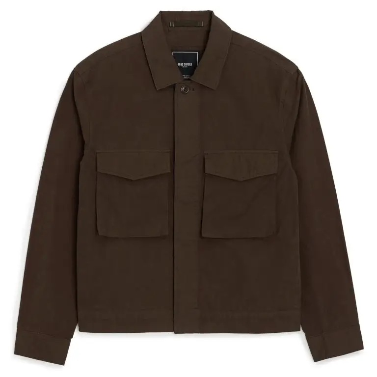 Garment-dyed poplin jacket