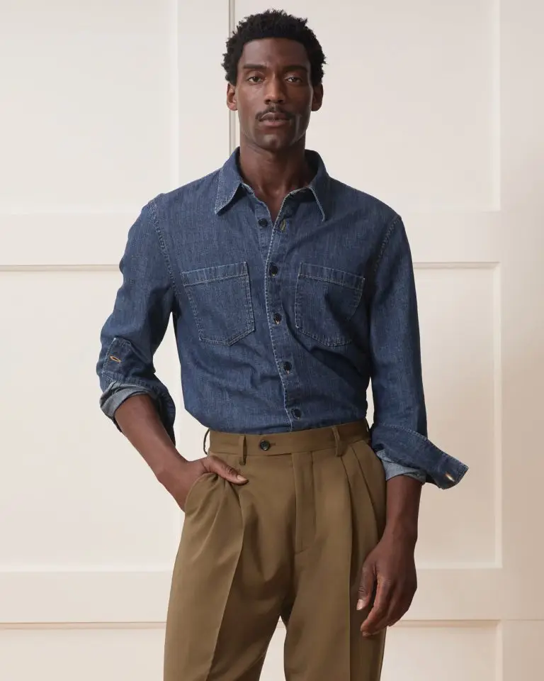 Italian denim engineer shirt