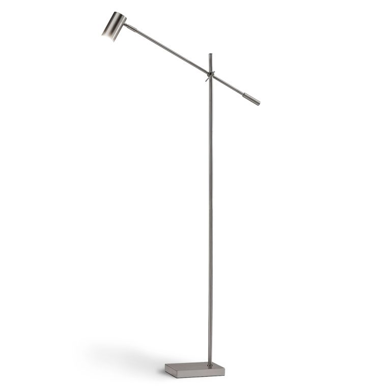 Chrome cantilever floor lamp