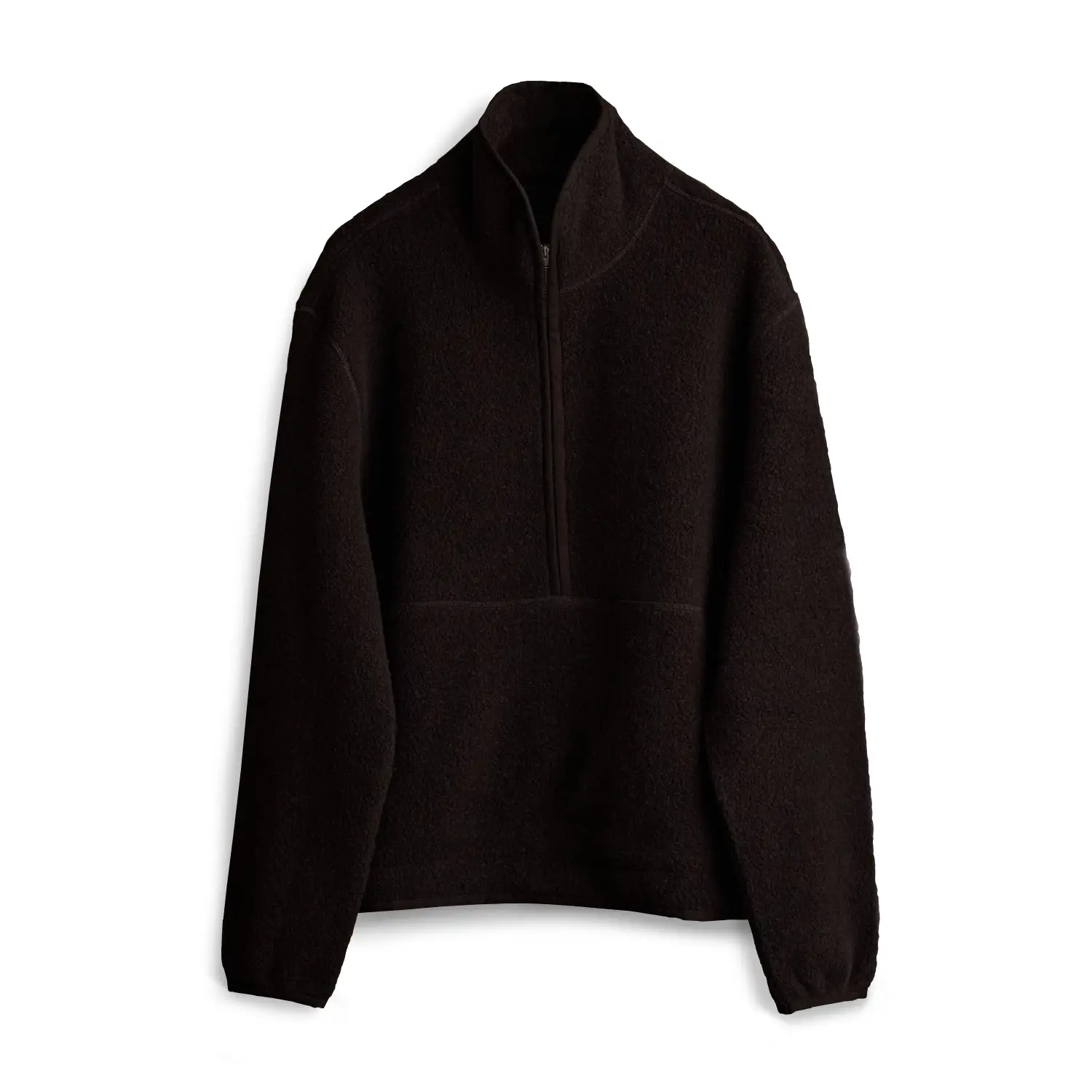 Aaron levine wool boucle half zip 1
