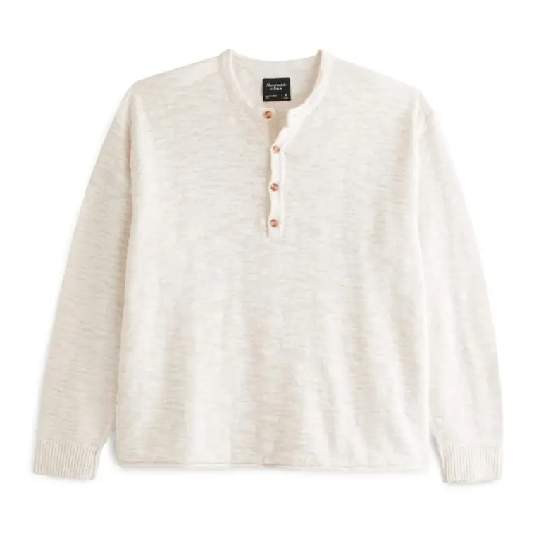 Abercrombie cotton knit henley