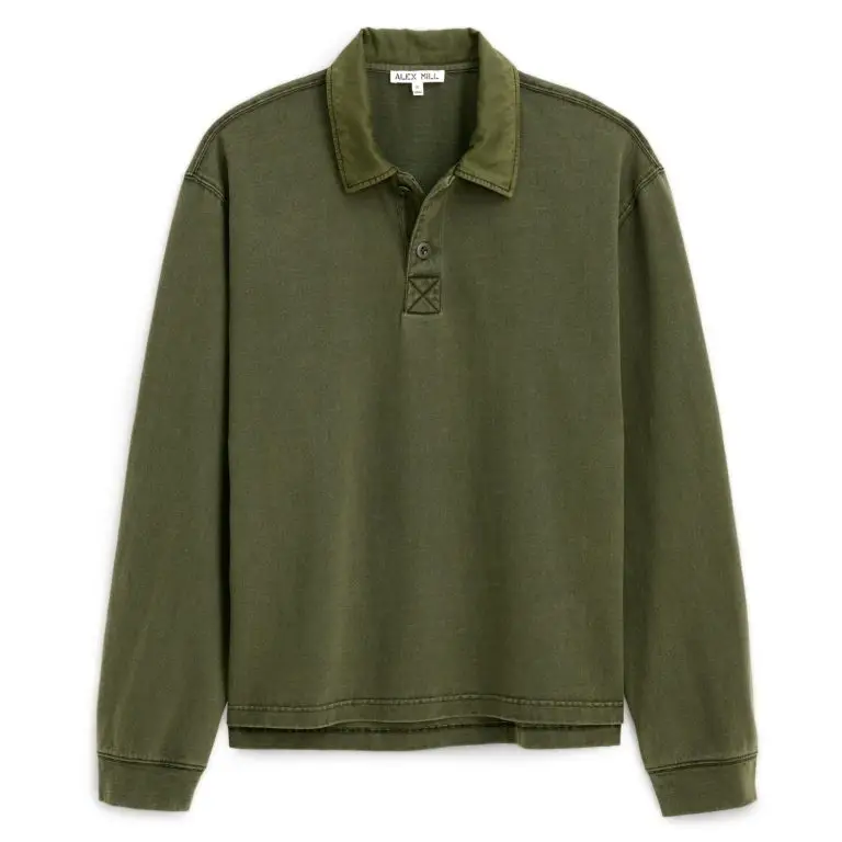 Garment-dyed rugby