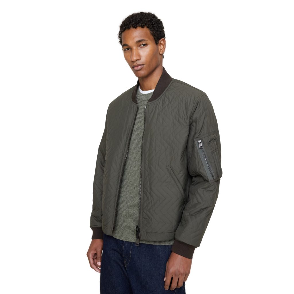 Banana republic herringbone reversible quilted bomber jacket
