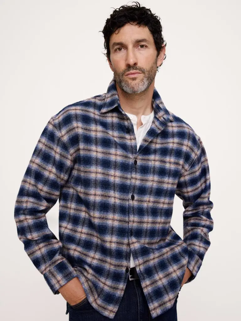 Relaxed-Fit flannel shirt