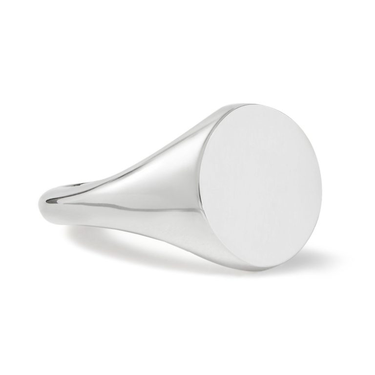 Sterling silver oval signet ring