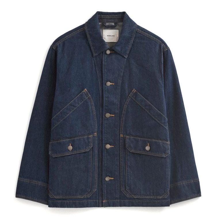 Everlane relaxed denim barn jacket dark rinse 1