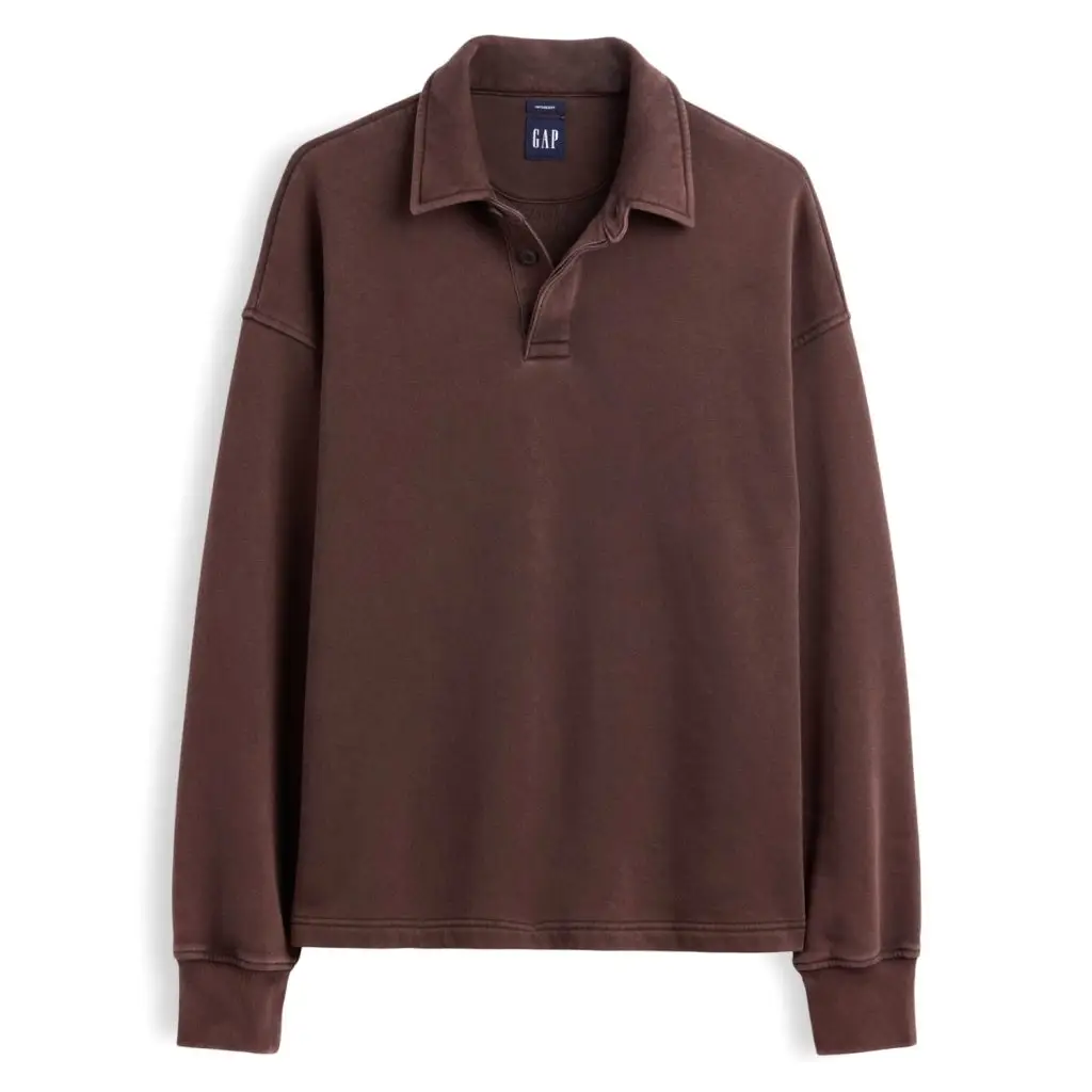 Gap vintagesoft oversized polo sweatshirt 3