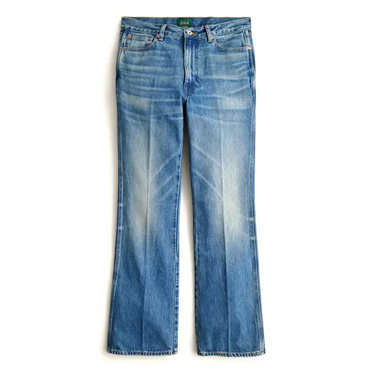 Bootcut creased jean