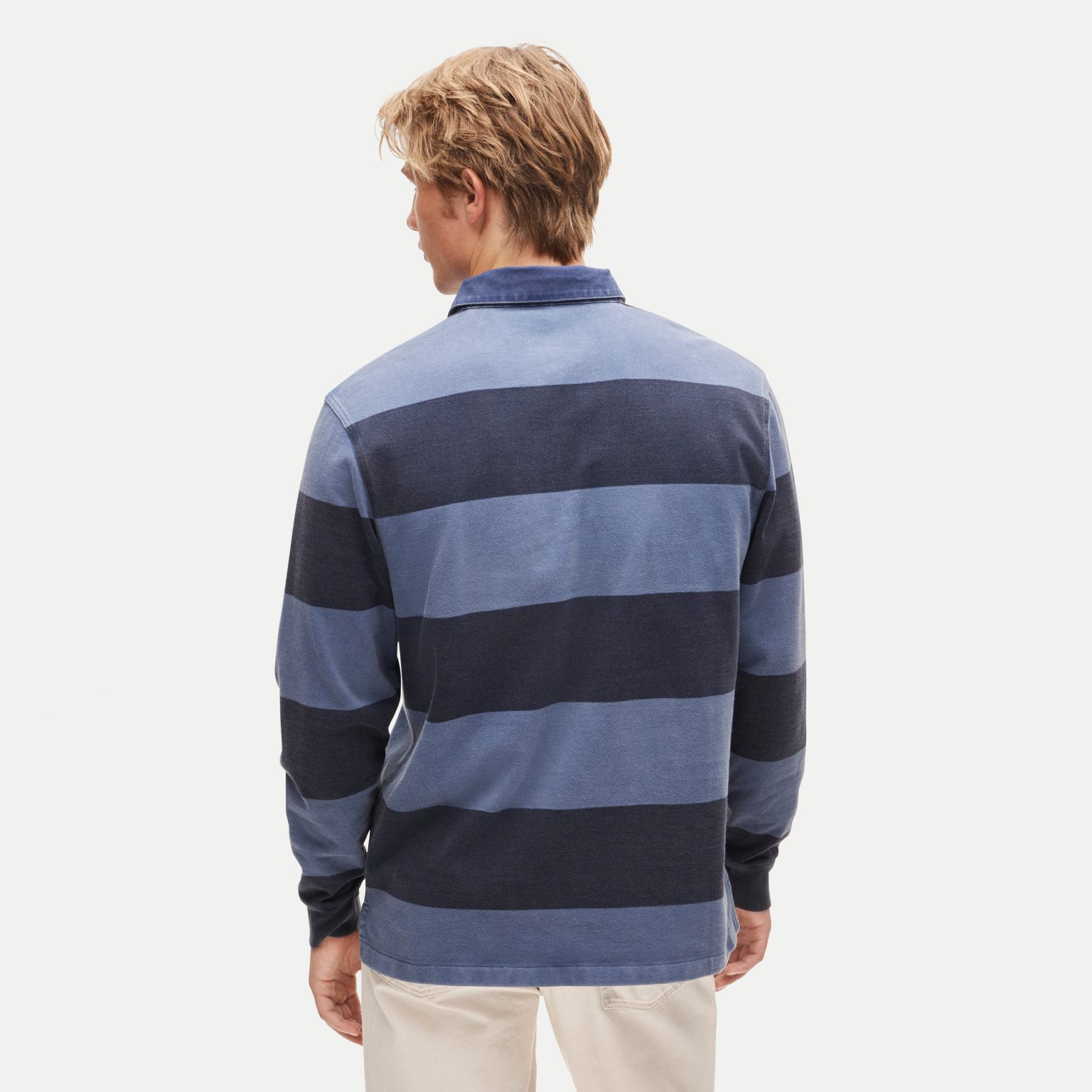 Jcrew overdyed rugby shirt in stripe
