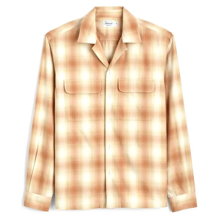Camp-Collar long-sleeve shirt