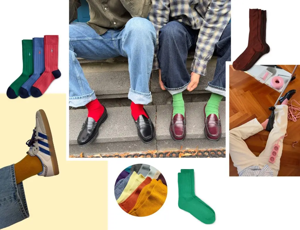 Men's colorful sock inspiration