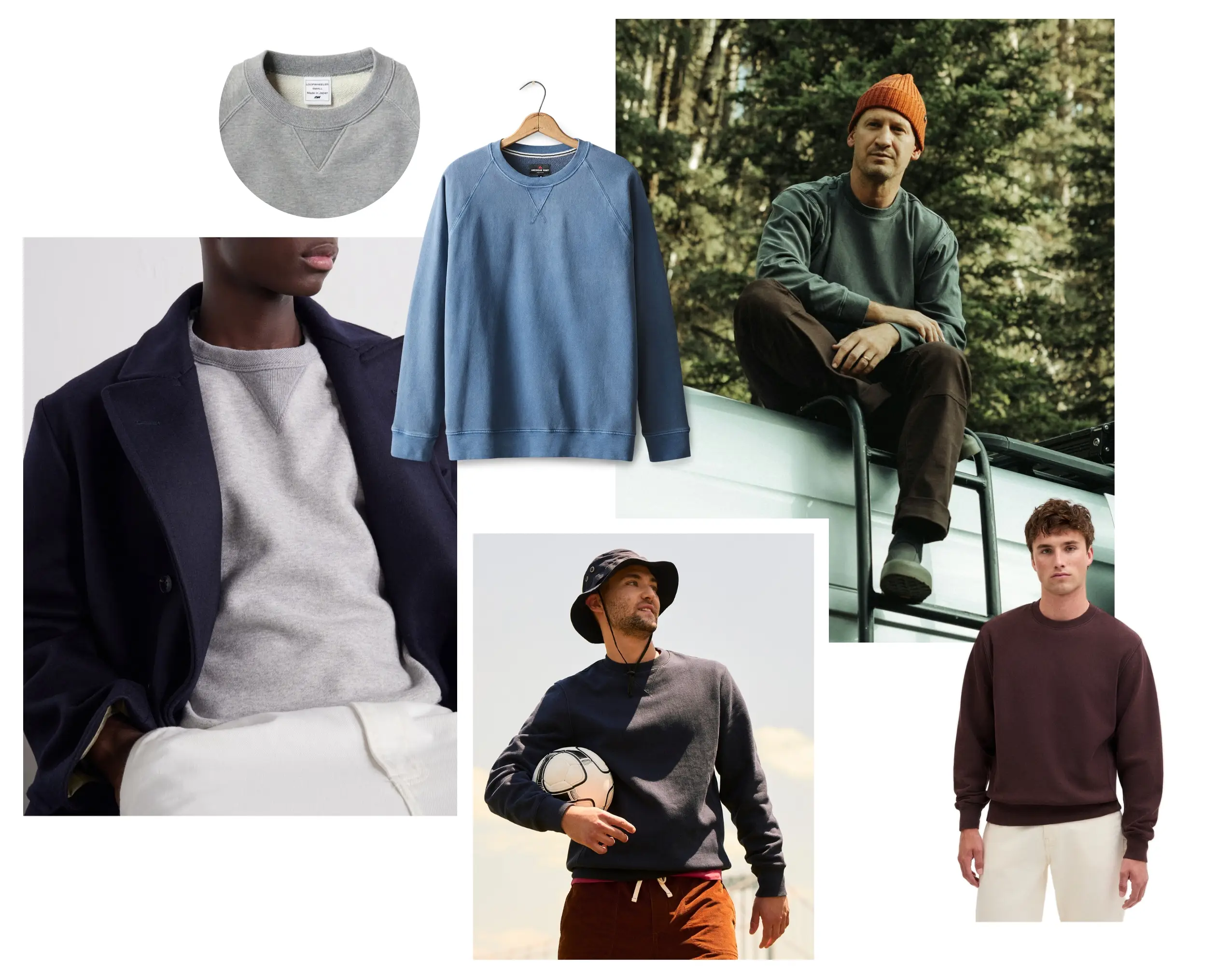 Men's crewneck sweatshirt outfit inspiration