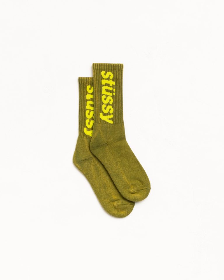 Radial Washed HELVETICA crew sock