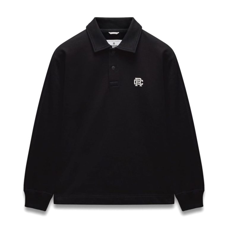 Reigning Champ Embroidered Monogram French terry rugby sweatshirt