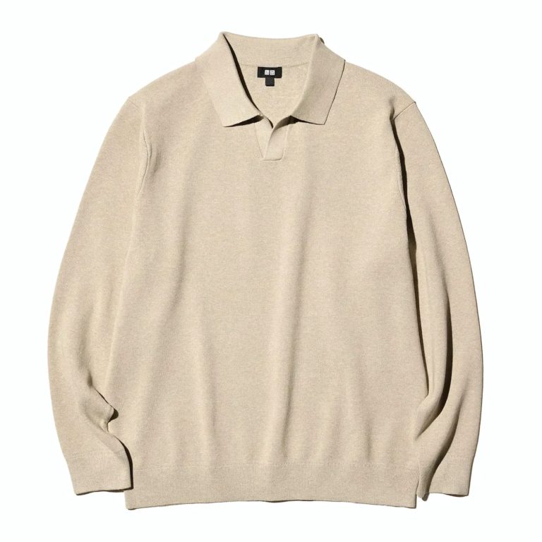 Washable Milano ribbed Skipper polo sweater
