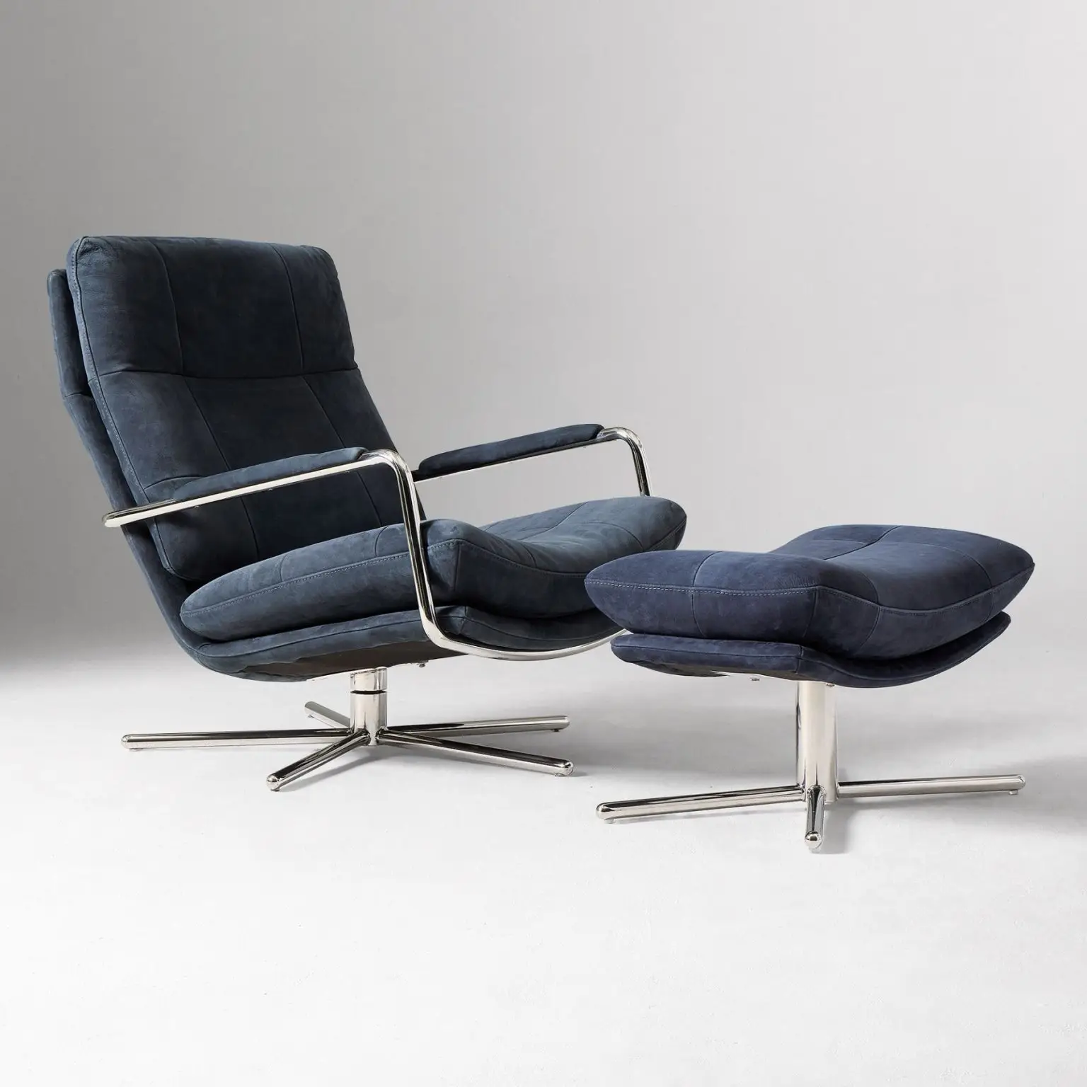 West elm brodie swivel chair and ottoman set
