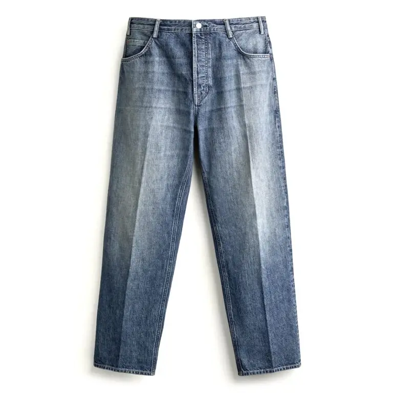 Relaxed crease jean