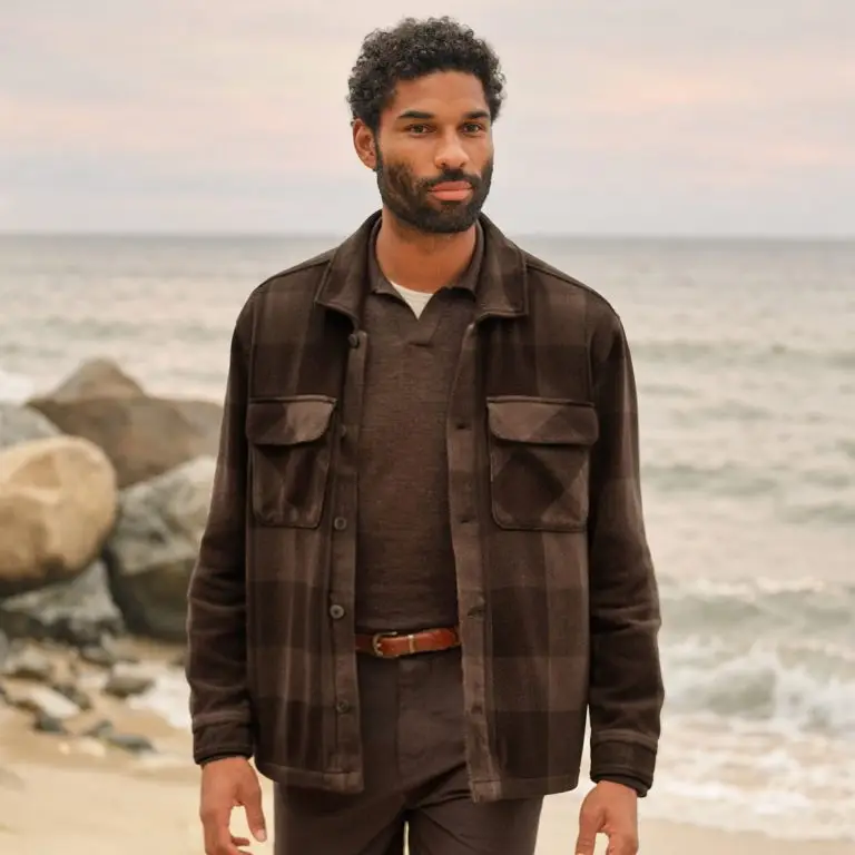 Herringbone plaid jacket