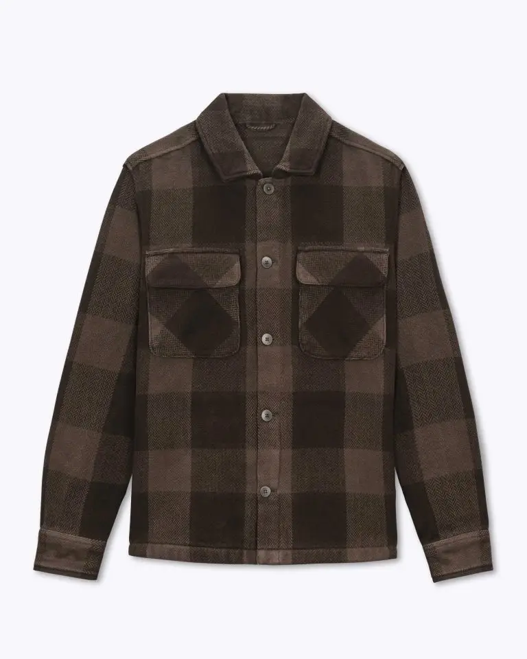 Herringbone plaid jacket