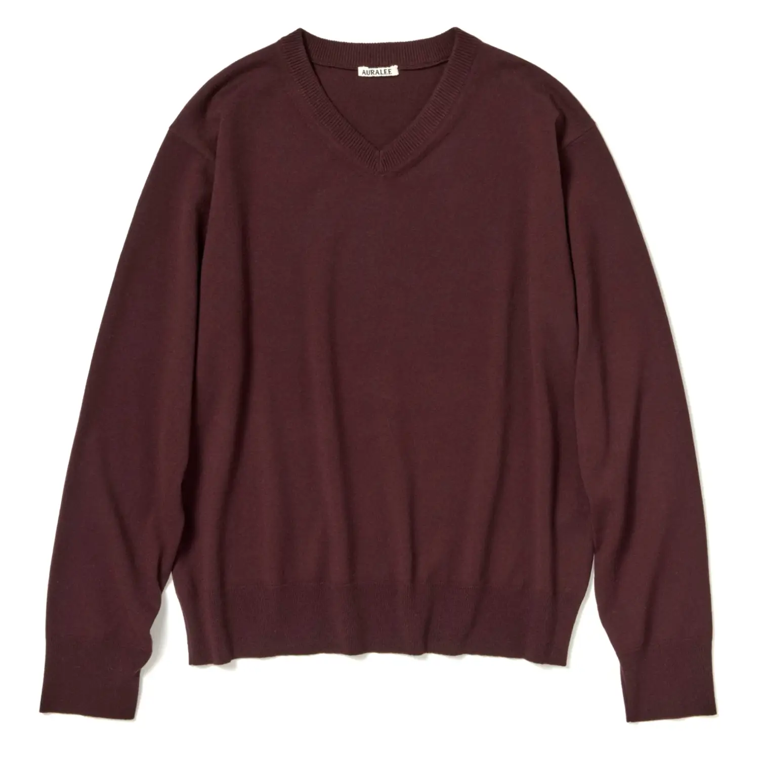 Auralee online store wool knit v neck 1
