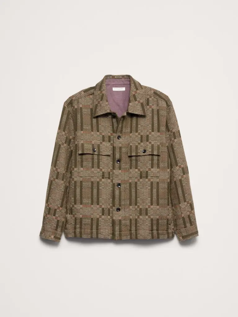 Relaxed-Fit cotton Jacquard overshirt
