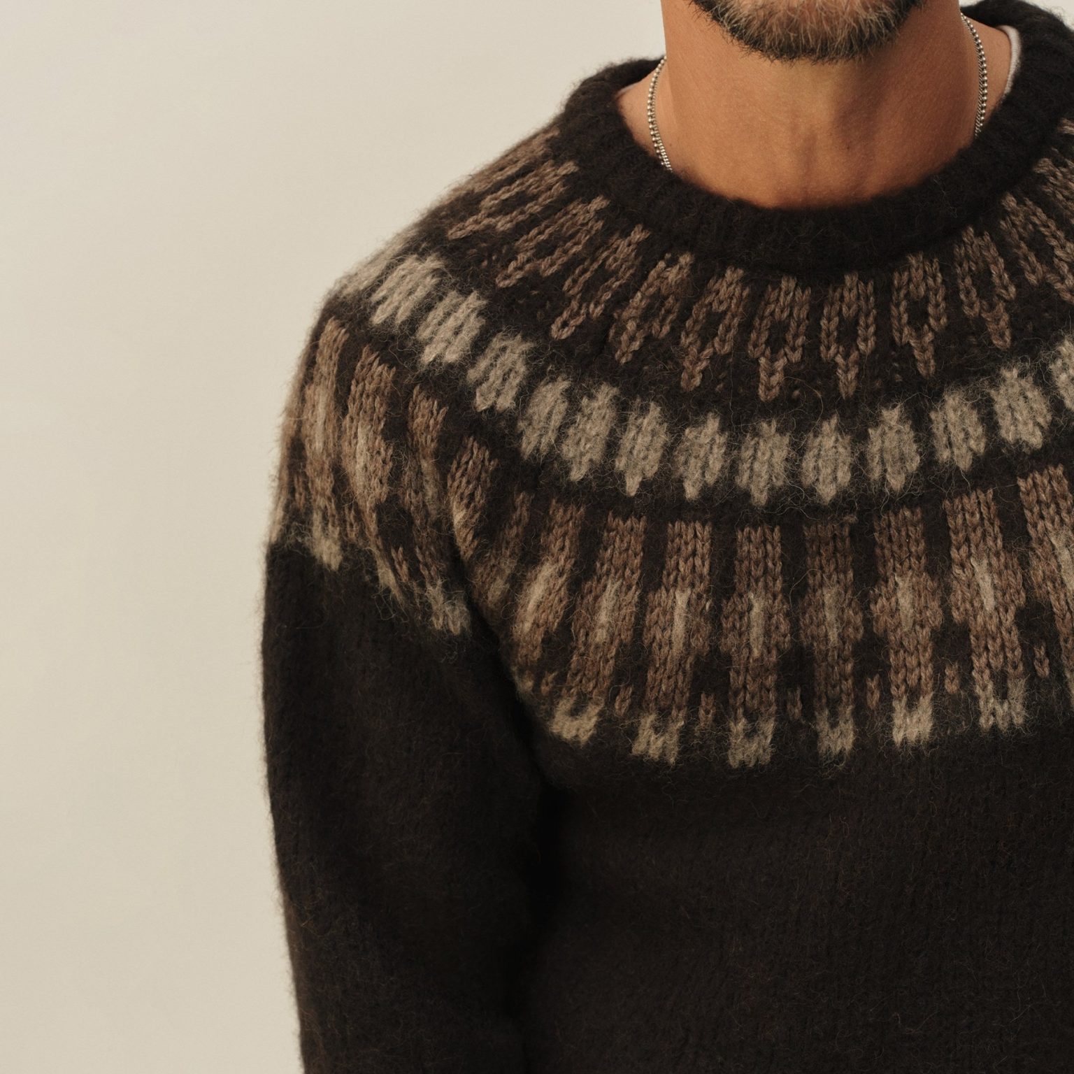 Buck mason shaggy alpaca fairisle crew 1