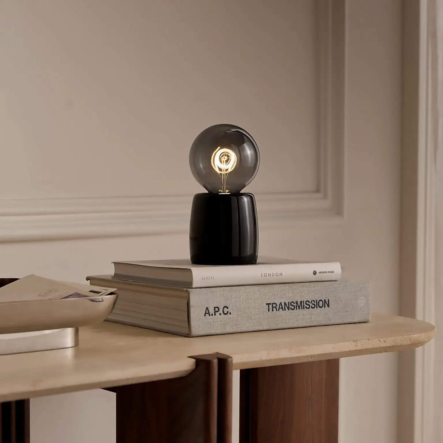 Cb2 bill curry luvlite enamel table lamp 1