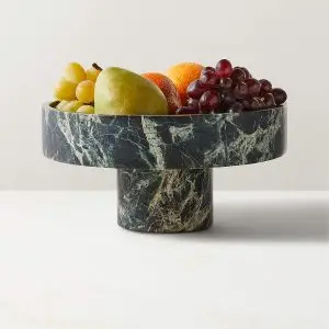 Cb2 orcino green marble fruit bowl