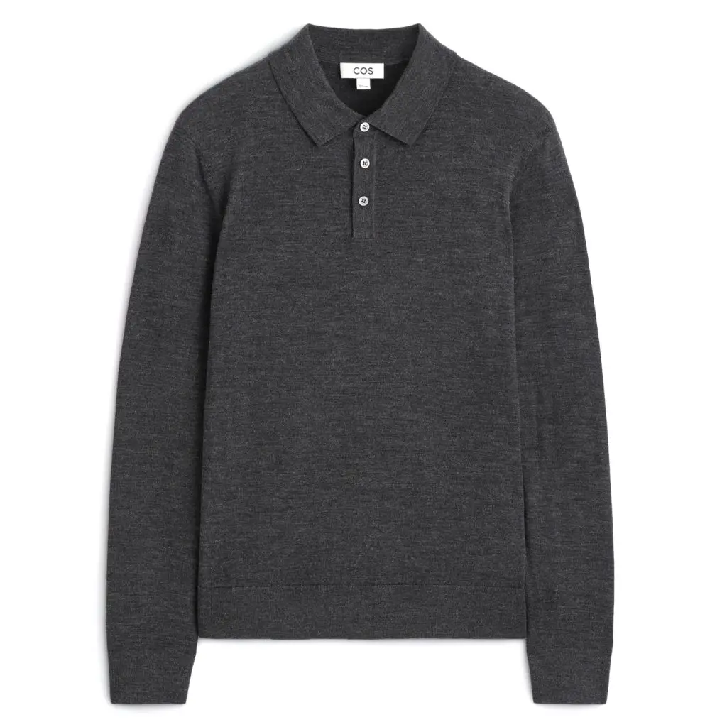 Cos merino wool polo shirt 1
