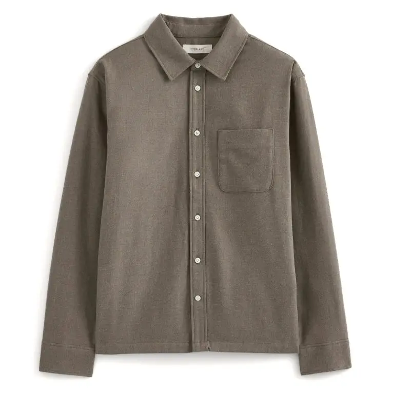 Brushed flannel chamois shirt