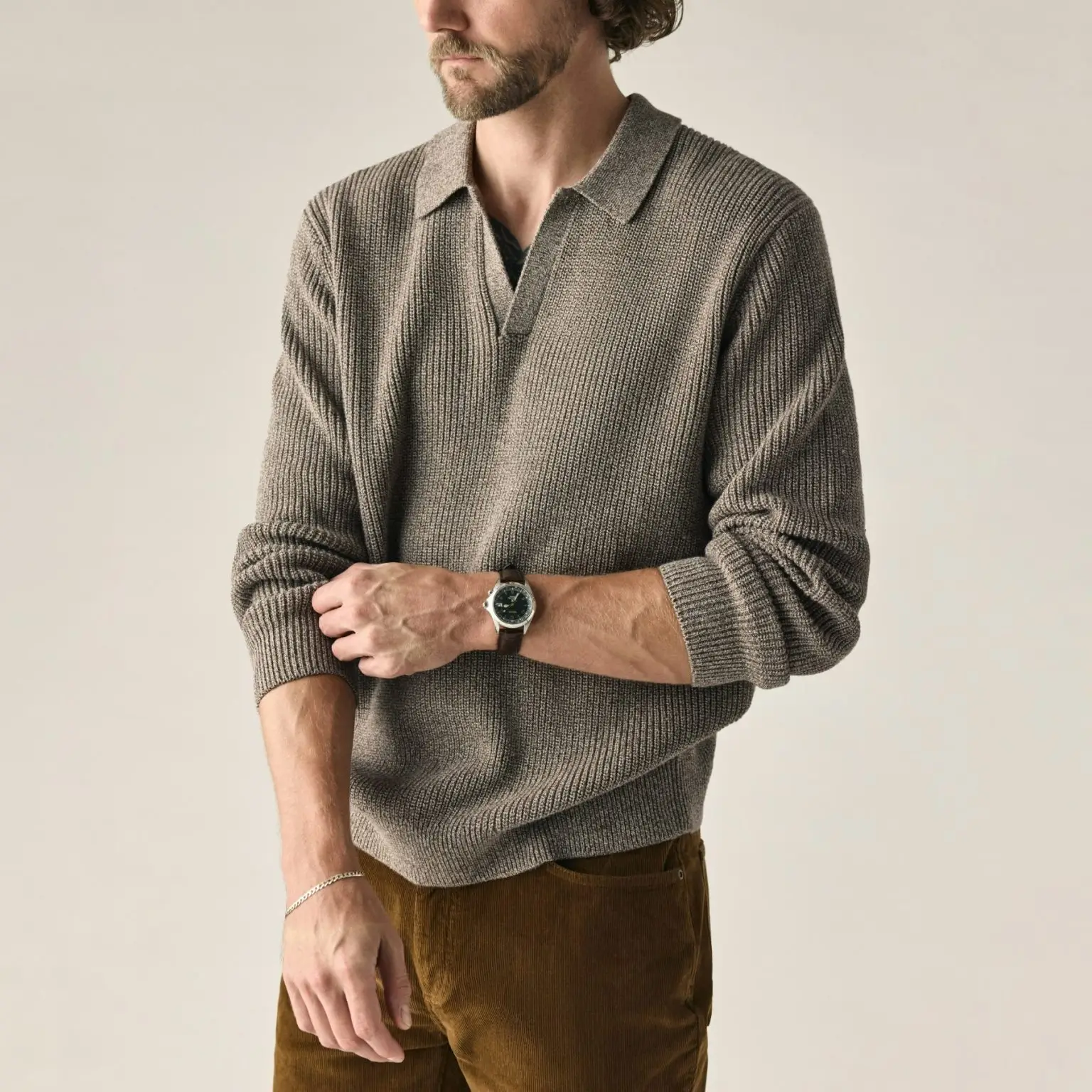 Flint and tinder bolinas johnny collar sweater 1