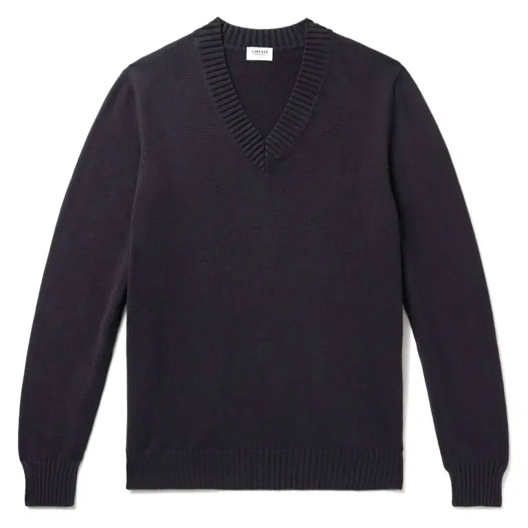 Ghiaia Cashmere-cotton V-neck sweater