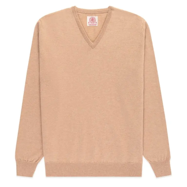 Made-in-Scotland Cashmere V-neck sweater