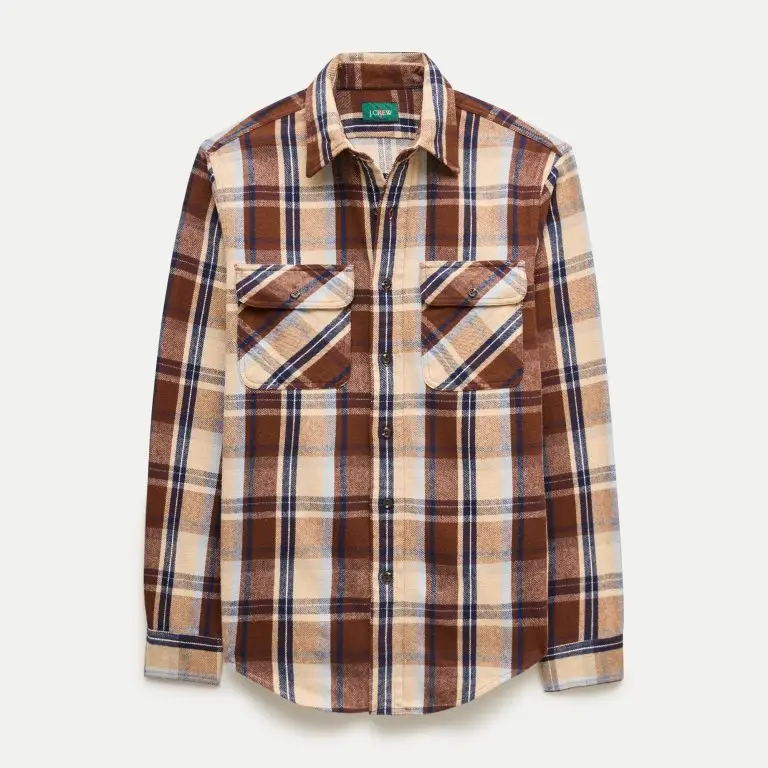 Brushed cotton flannel workshirt