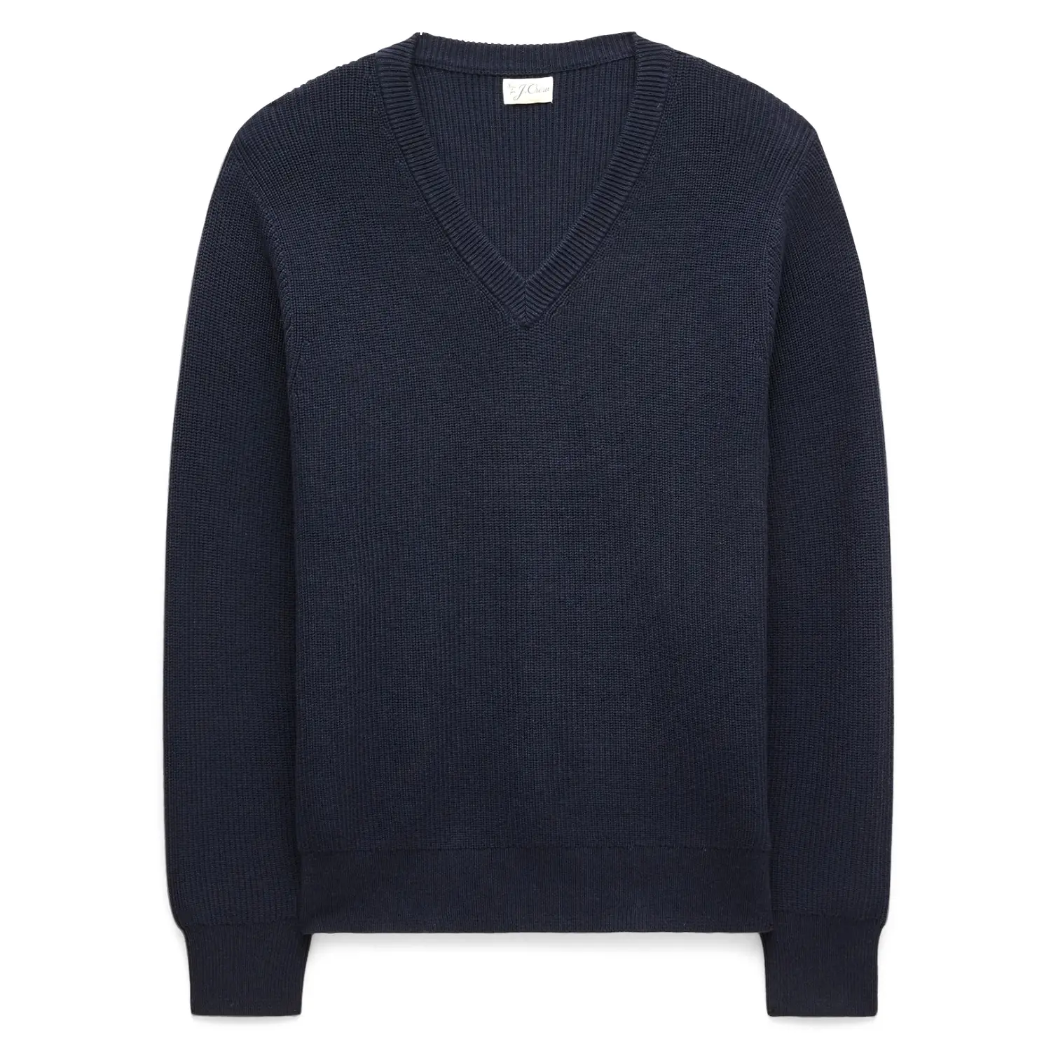 Jcrew v neck sweater in ribbed cotton blend 1