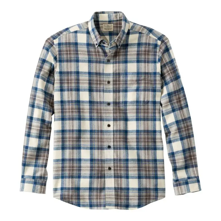 L.L.Bean Scotch plaid flannel Shirt