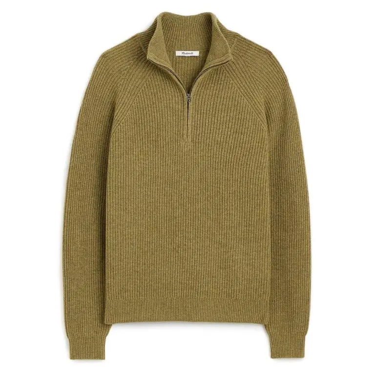 Madewell quarter zip sweater 1