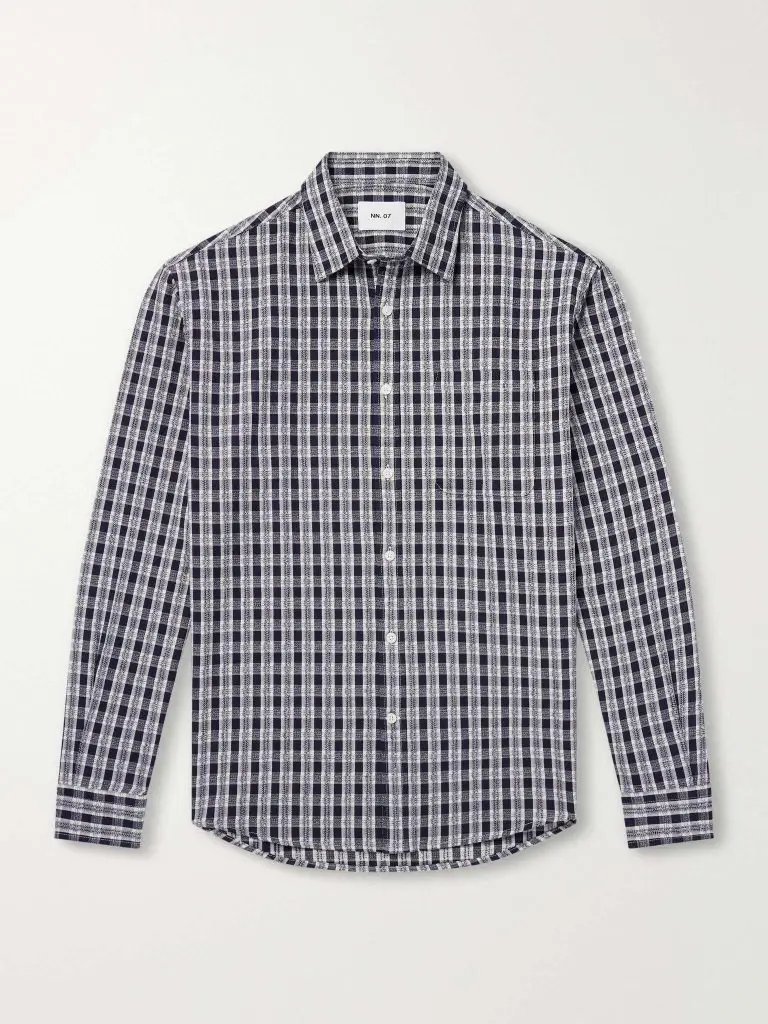 NN07 Deon checked Mouliné Woven shirt