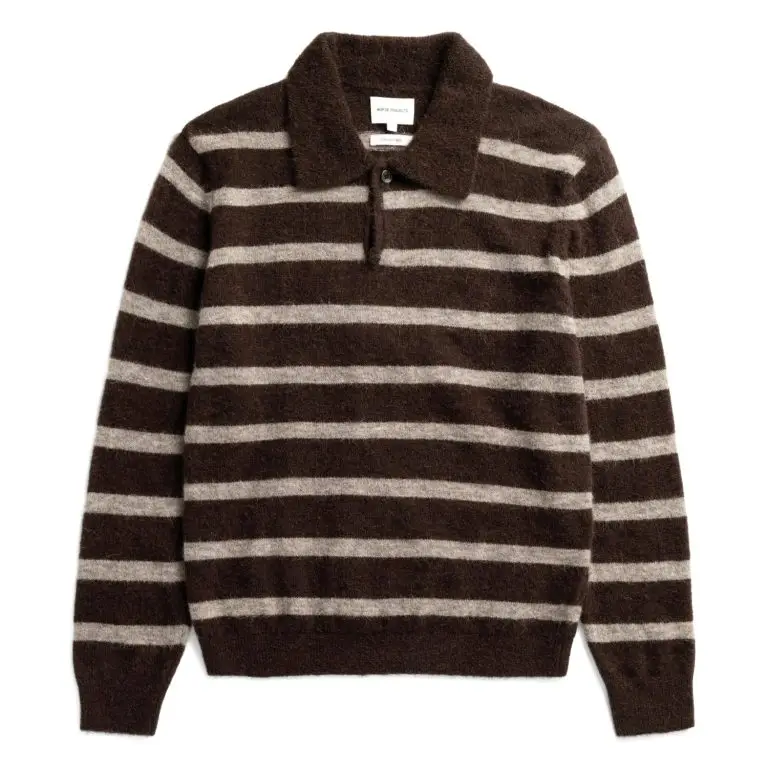 Norse Projects Gudme baby alpaca stripe polo