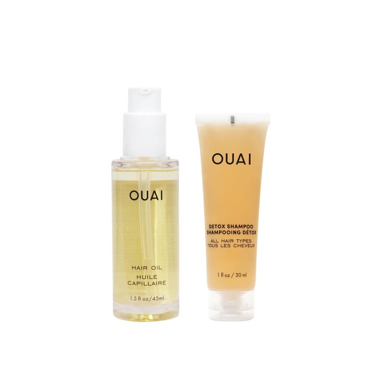OUAI Hair oil & Detox shampoo set