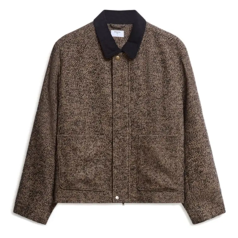 Percival Contrast collar boxy jacket