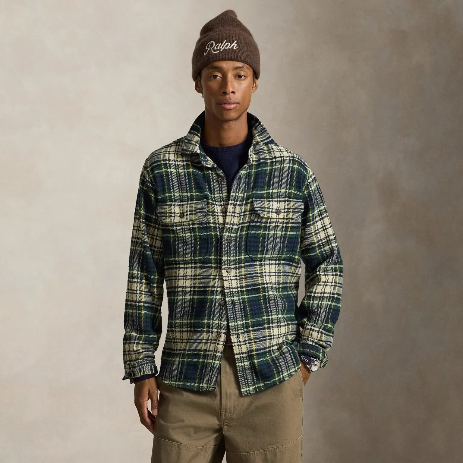 Ralph lauren classic fit plaid flannel workshirt 1