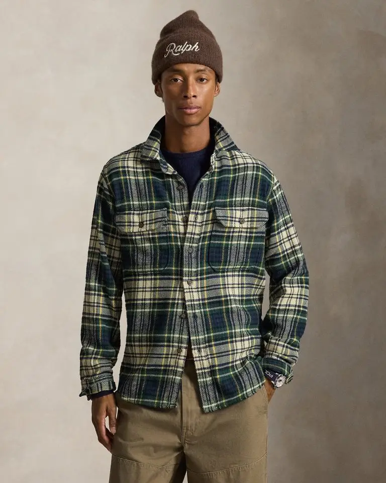 Classic-fit plaid flannel Workshirt